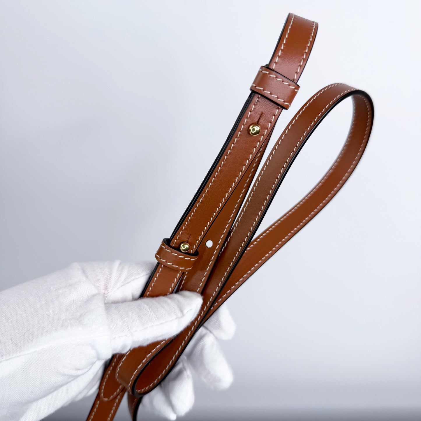 Celine Mini Triomphe Oval Crossbody Bag Tan Smooth Calfskin Leather Cuir