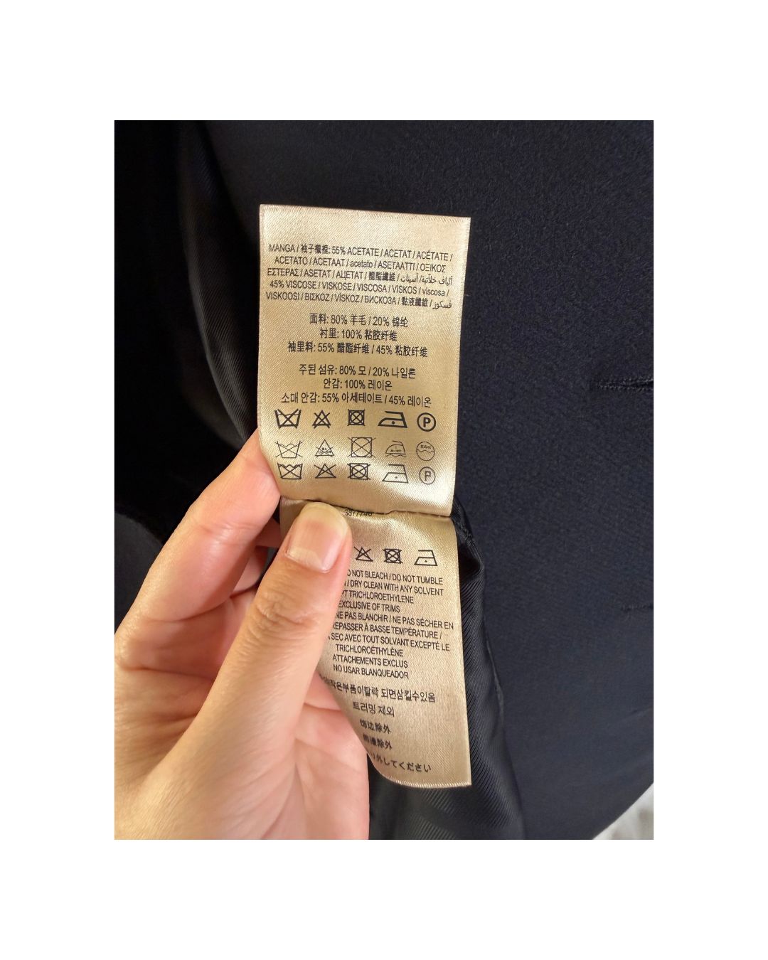 Burberry London Wool Double-Breasted Coat Black Size 50