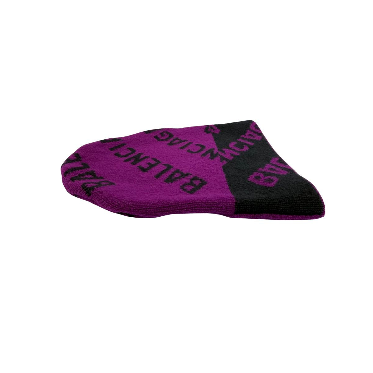 Balenciaga All Over Logo Knit Pink Black Beanie Hat