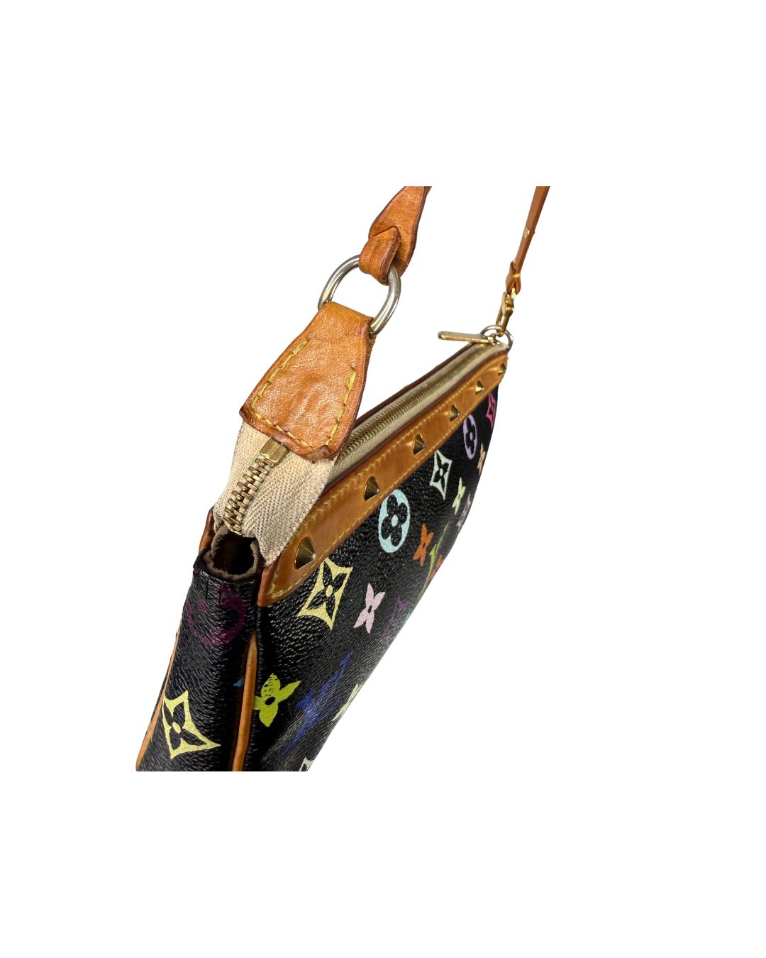 Louis Vuitton Monogram Black Multicolore Pochette Accessories