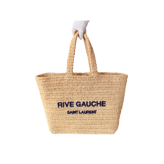 Saint Laurent Rive Gauche Raffia Tote Bag NWT