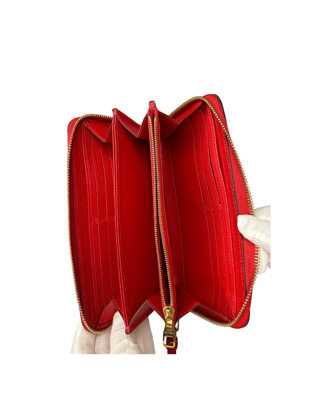 Louis Vuitton Zippy Wallet Monogram Empreinte Red Leather