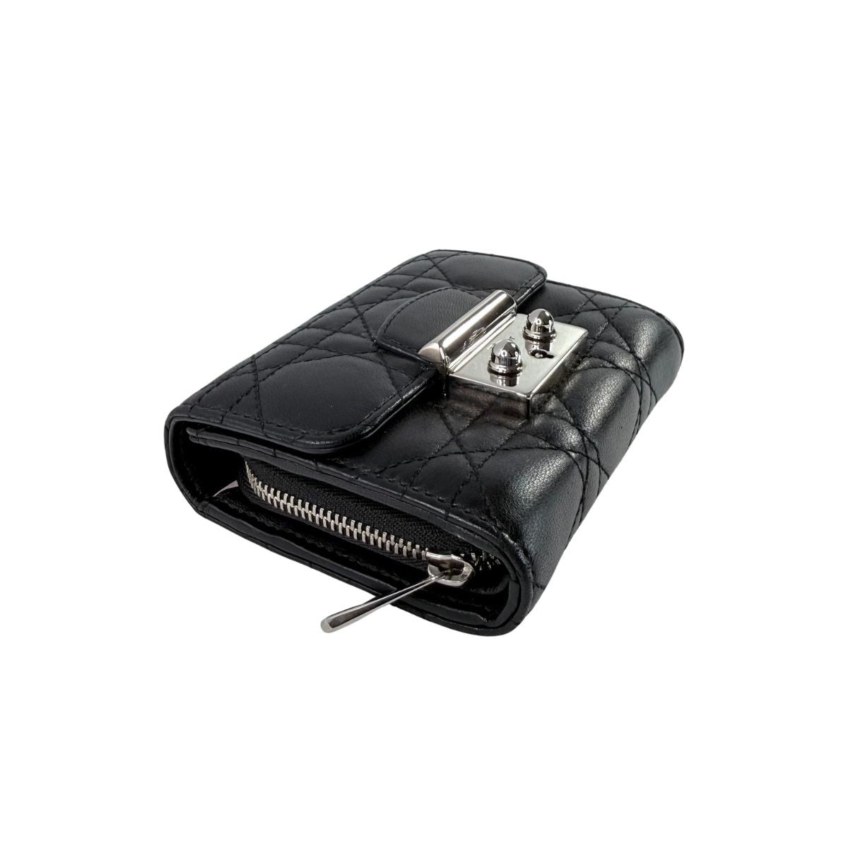 Christian Dior Cannage Lambskin Black Wallet