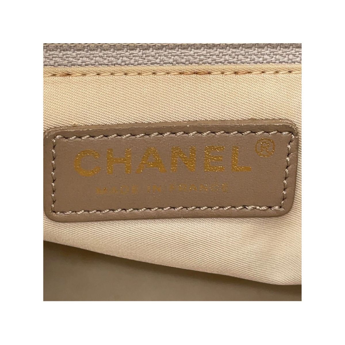 Chanel New Travel Line PM Tote Nylon Leather Beige
