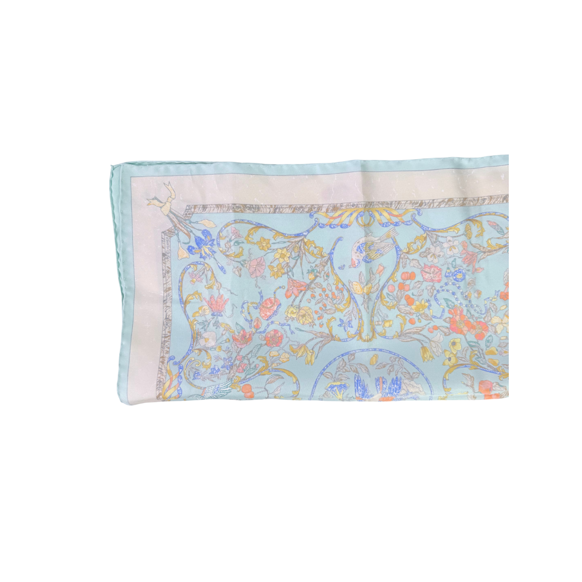 Hermès Carré 45 Pierres d'Orient et d'Occident Silk Scarf Blue Multicolor