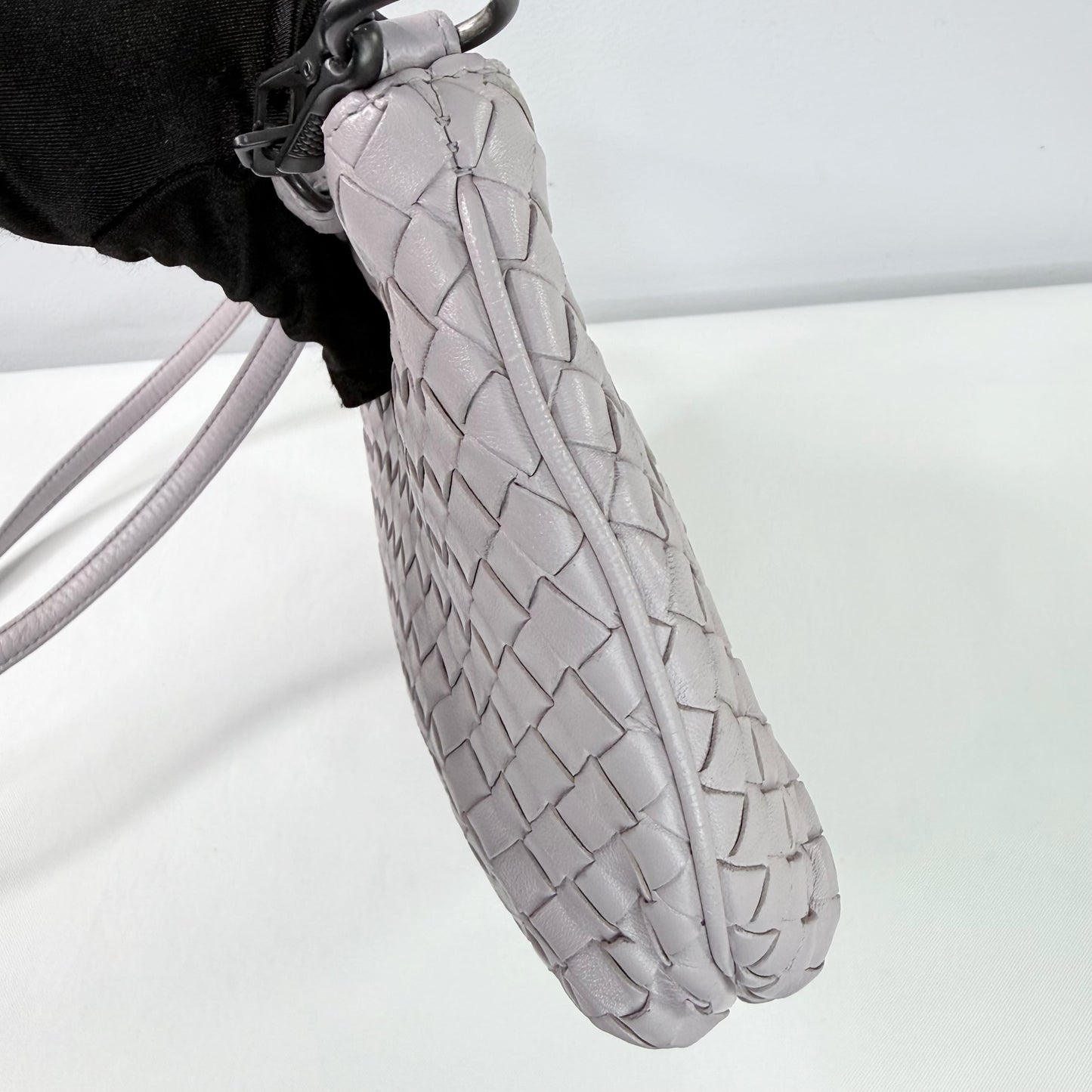 Bottega Veneta Intrecciato Light Lavender Leather Crossbody Bag