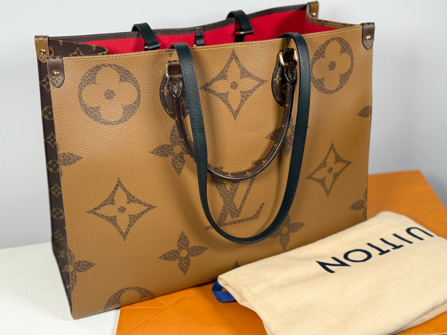 Louis Vuitton Monogram Reverse OnTheGo GM 2WAY Shoulder Tote Bag