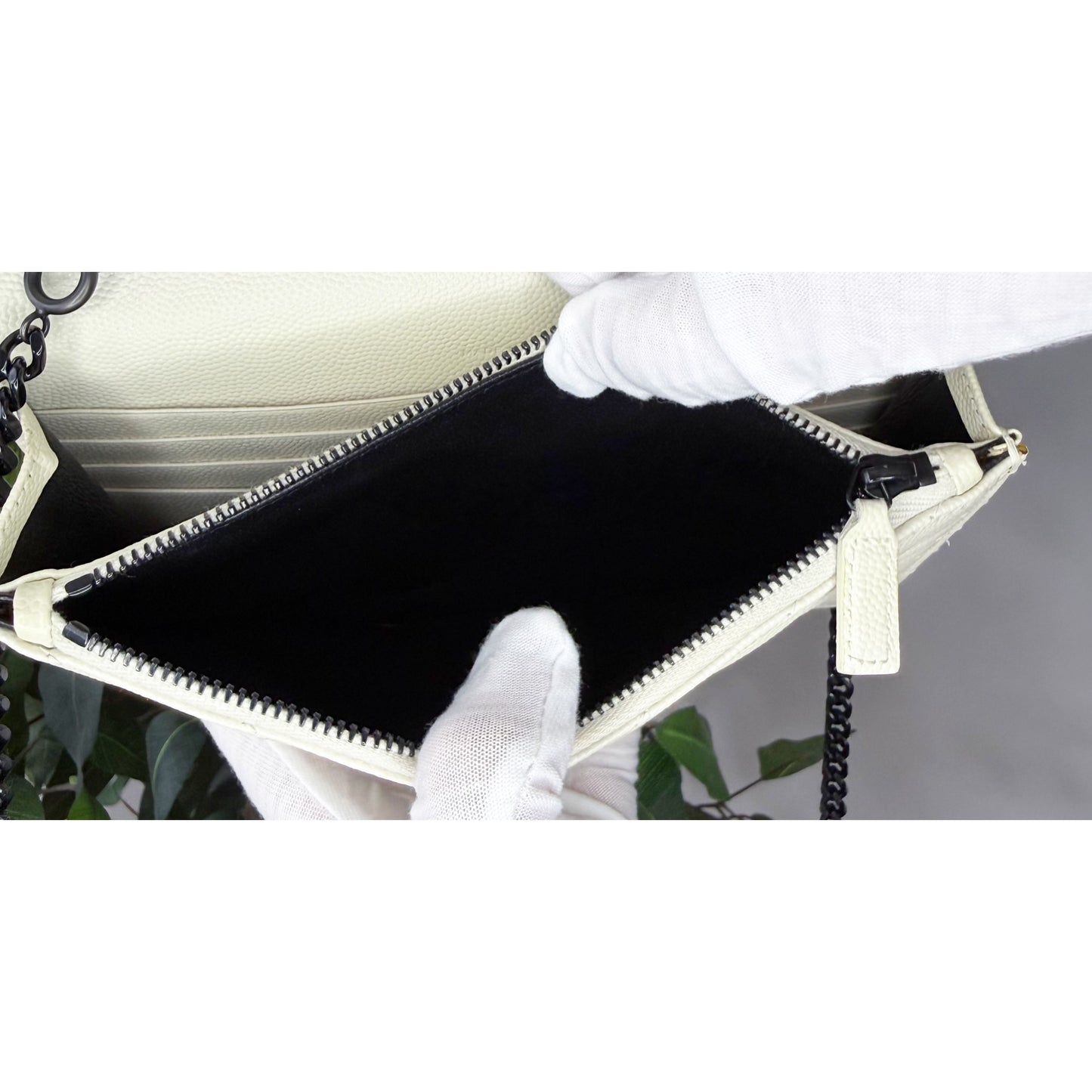 Saint Laurent Cassandre Envelope Chain Wallet