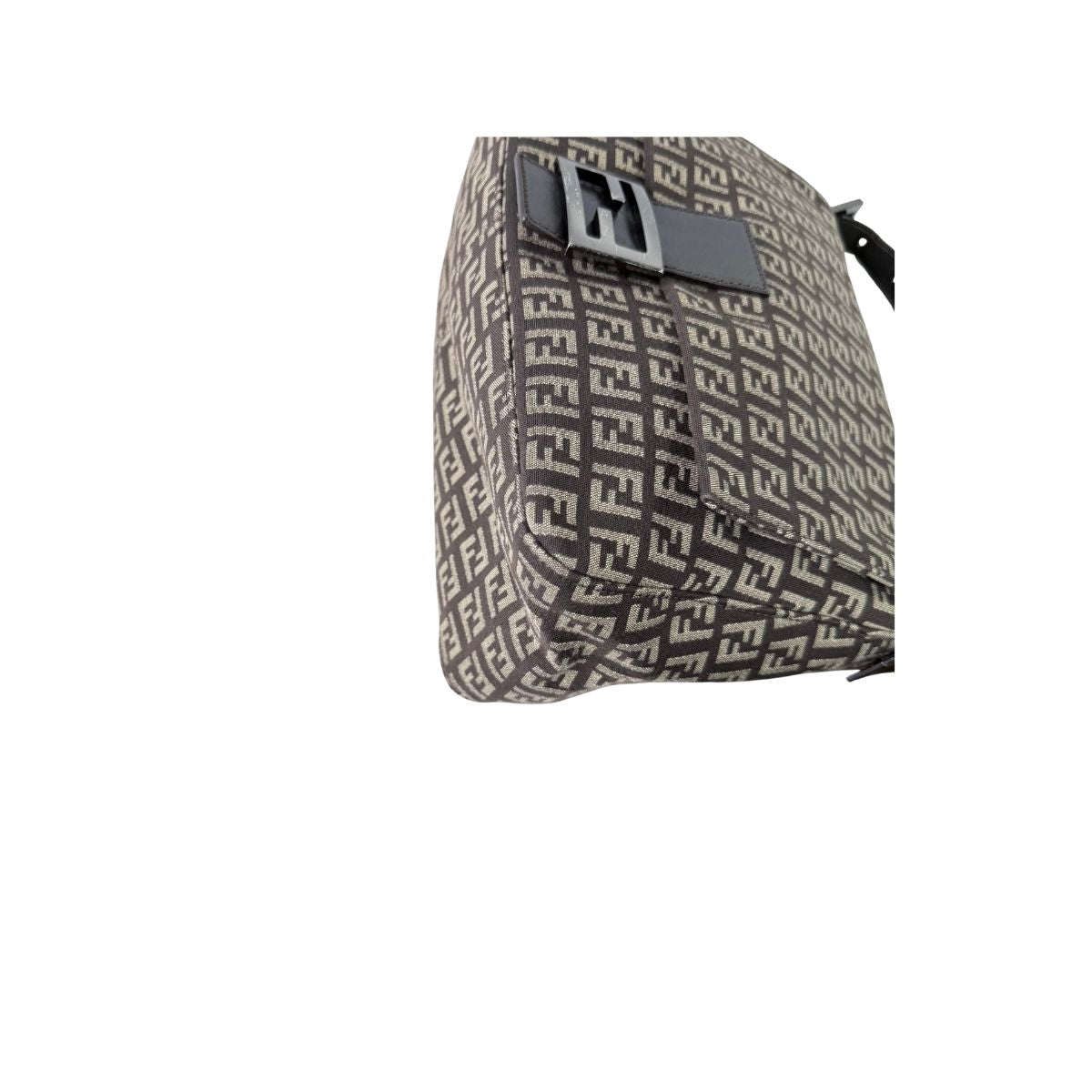 Fendi Zucca Baguette Shoulder Bag Brown FF Logo