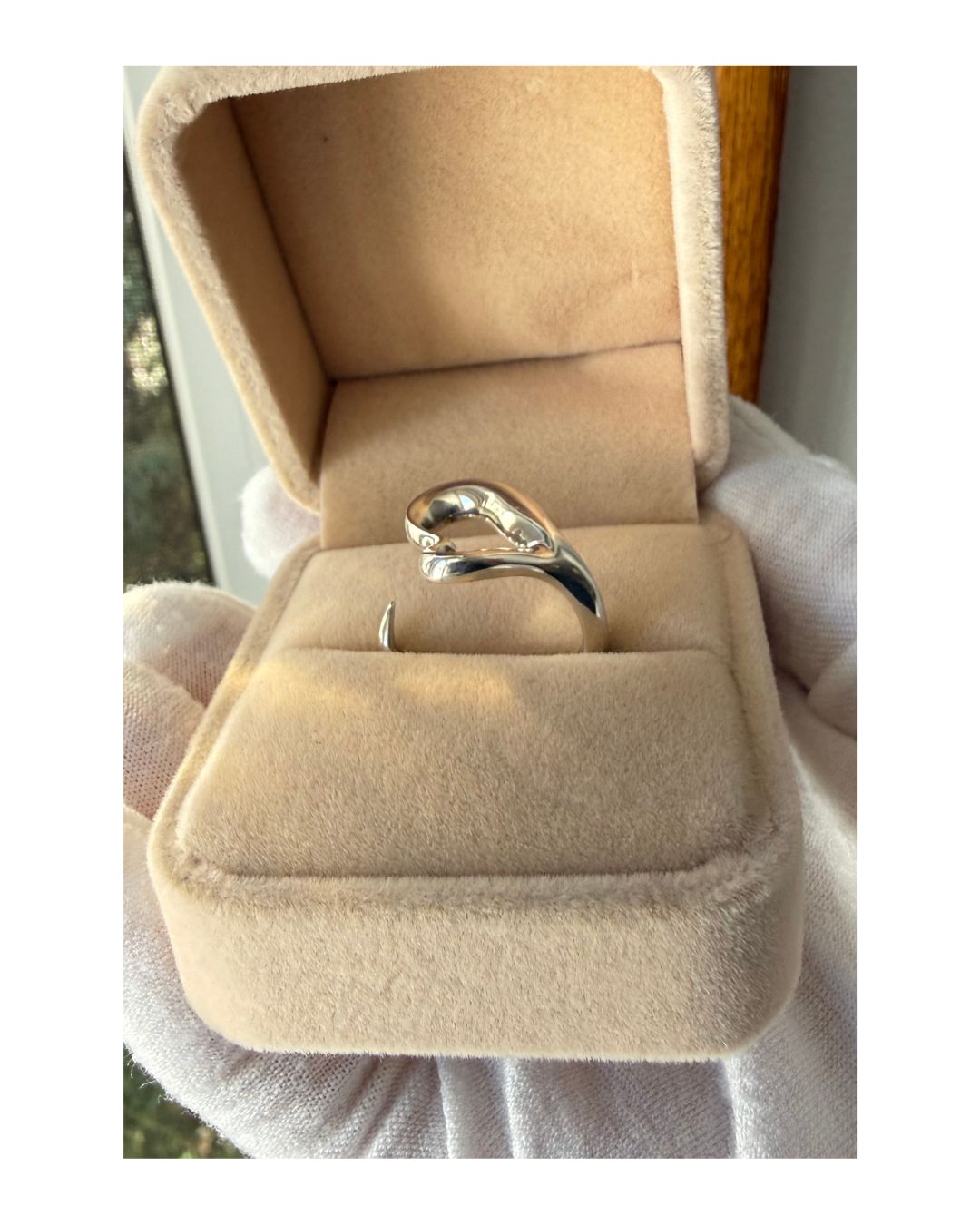 Tiffany &amp; Co. Elsa Peretti Open Heart Sterling Silver Ring Small