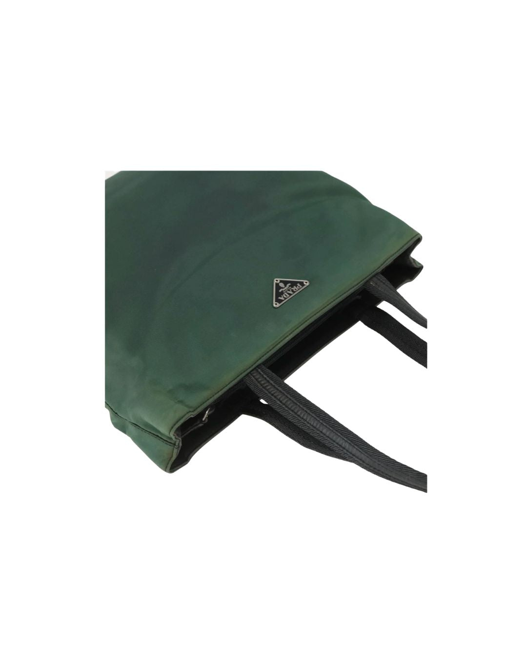 Prada Green Nylon Tote Bag