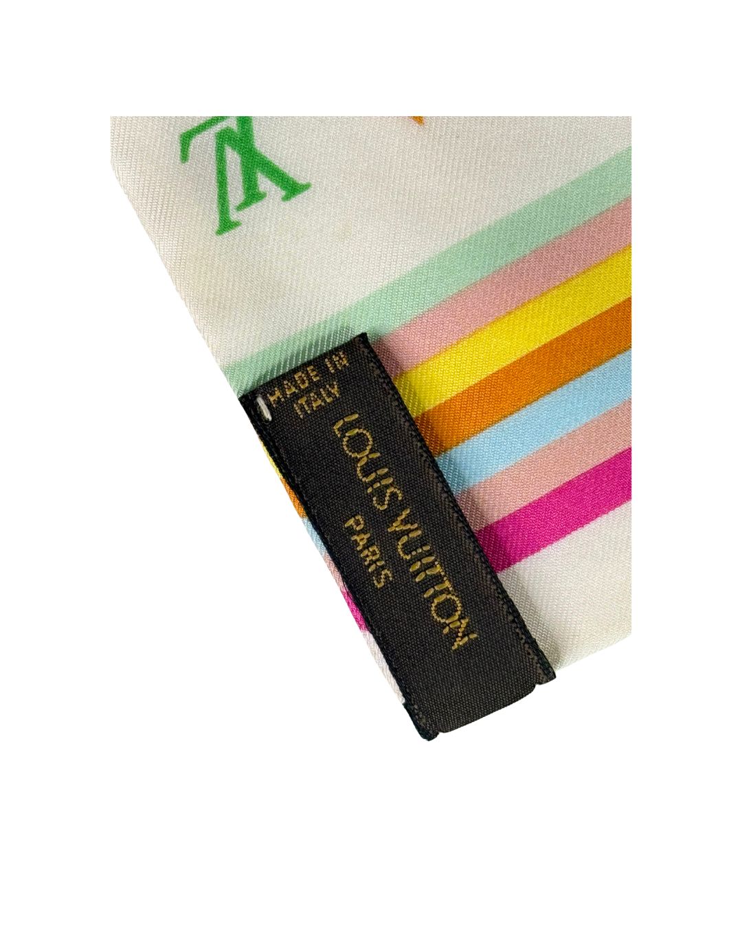 Louis Vuitton x Takashi Murakami Monogram Multicolor Silk Bandeau Scarf