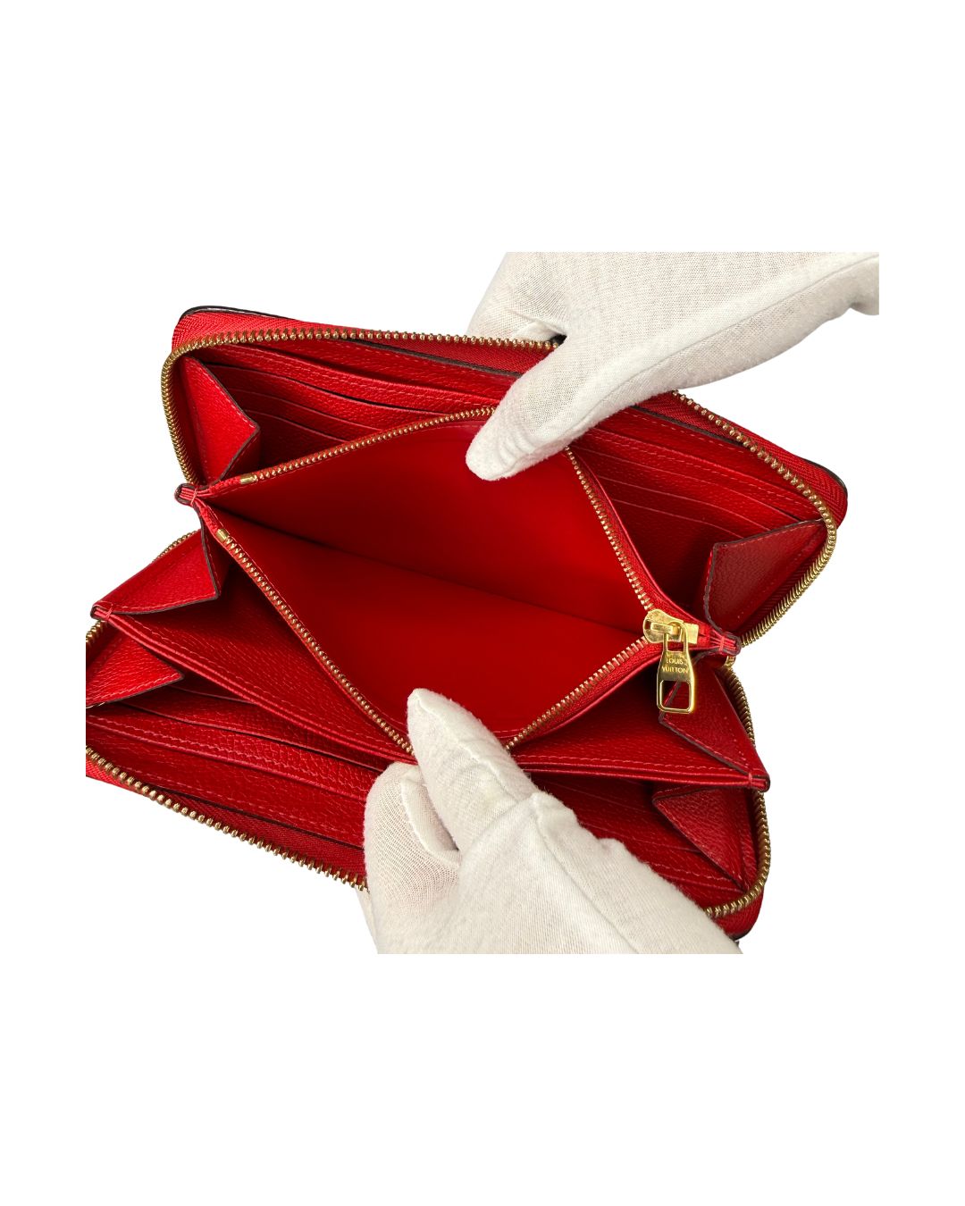 Louis Vuitton Zippy Wallet Monogram Empreinte Red Leather