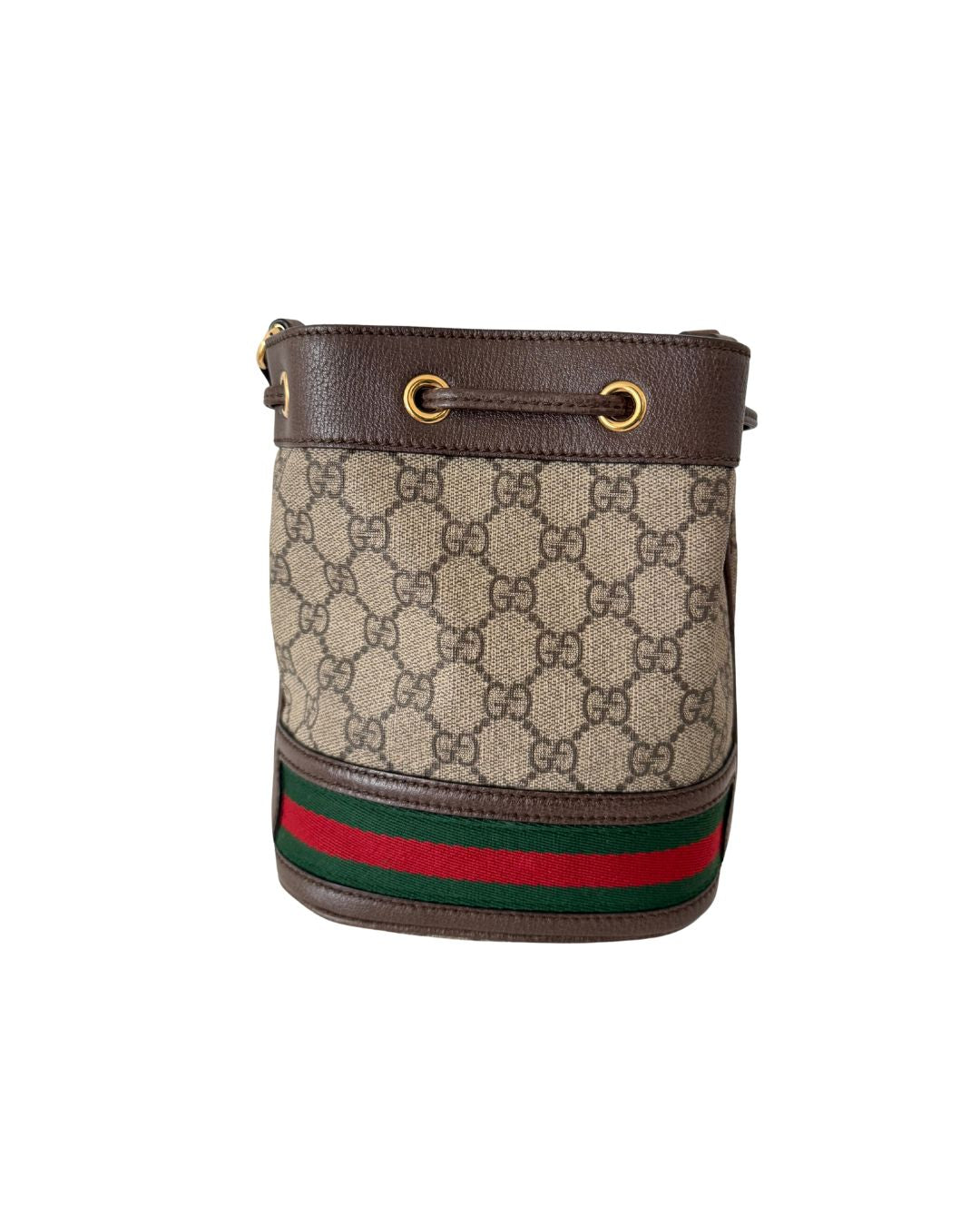 Gucci Ophidia GG Supreme Web Small Bucket Crossbody Bag