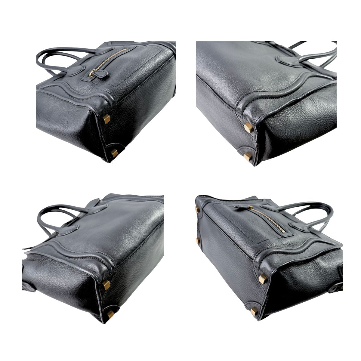 Celine Micro Luggage Black Leather Handbag