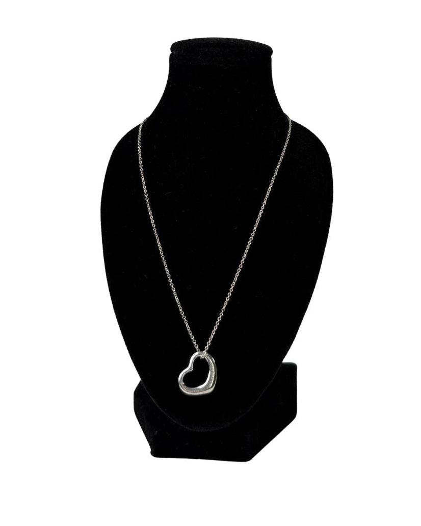 Tiffany & Co. Elsa Peretti Open Heart Sterling Silver Necklace