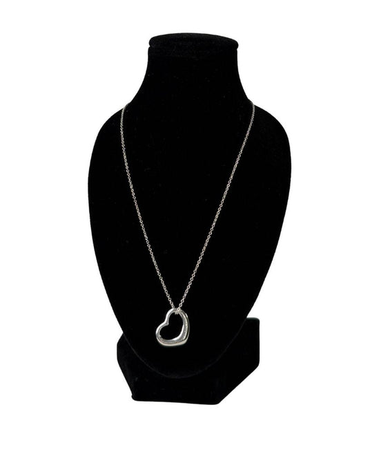 Tiffany & Co. Elsa Peretti Open Heart Sterling Silver Necklace