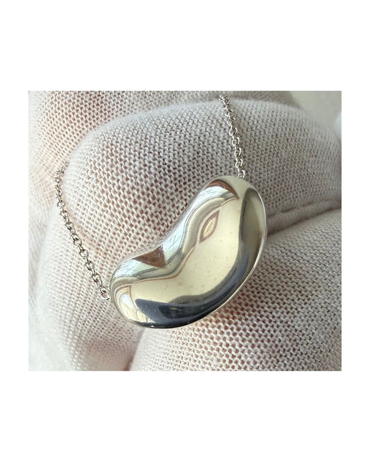 Tiffany & Co. Elsa Peretti Bean 18mm Sterling Silver Necklace
