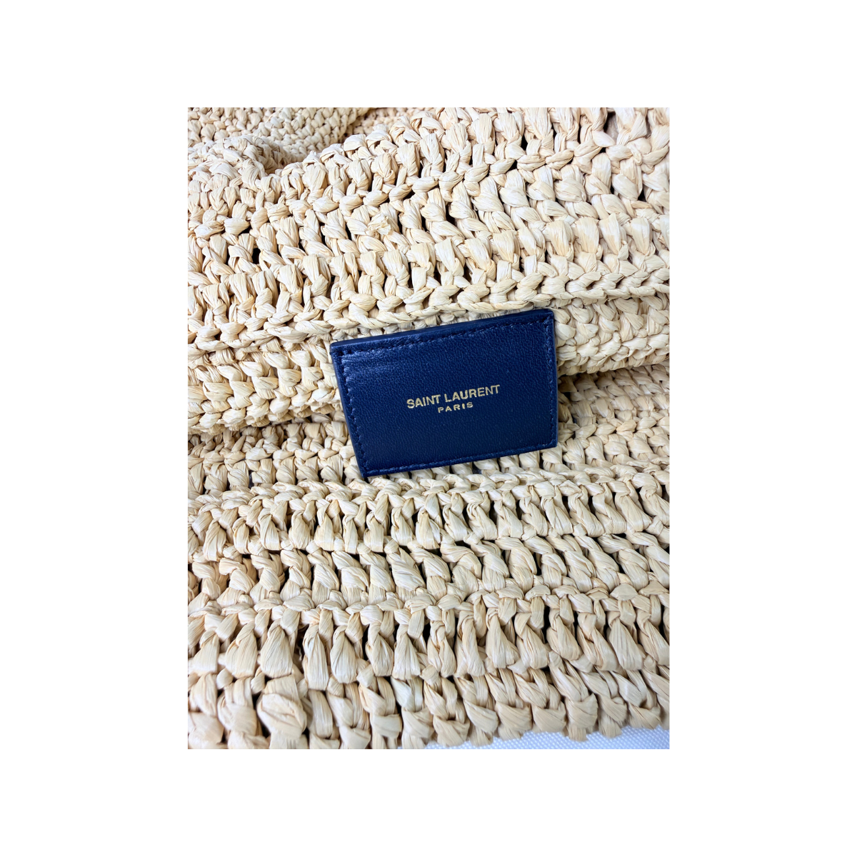 Saint Laurent Rive Gauche Raffia Tote Bag NWT