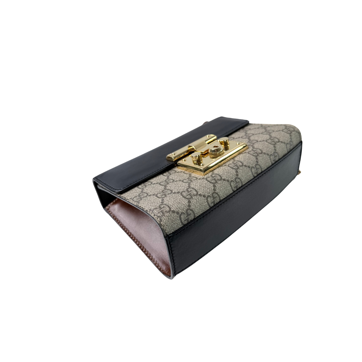 Gucci Padlock GG Supreme Canvas Leather Shoulder Bag