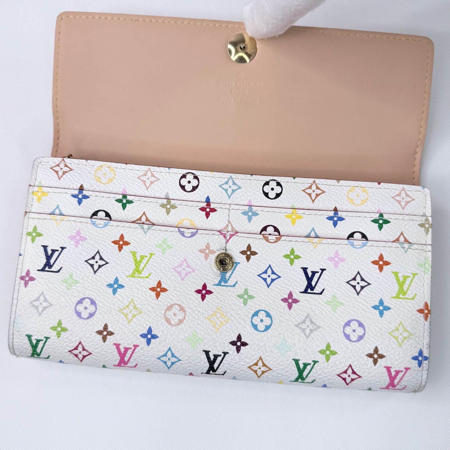 Louis Vuitton Multicolore Sarah Wallet White Long Wallet