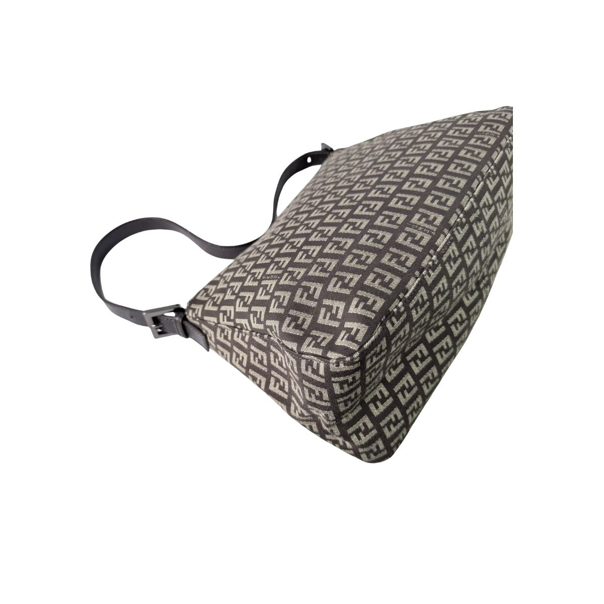 Fendi Zucca Baguette Shoulder Bag Brown FF Logo