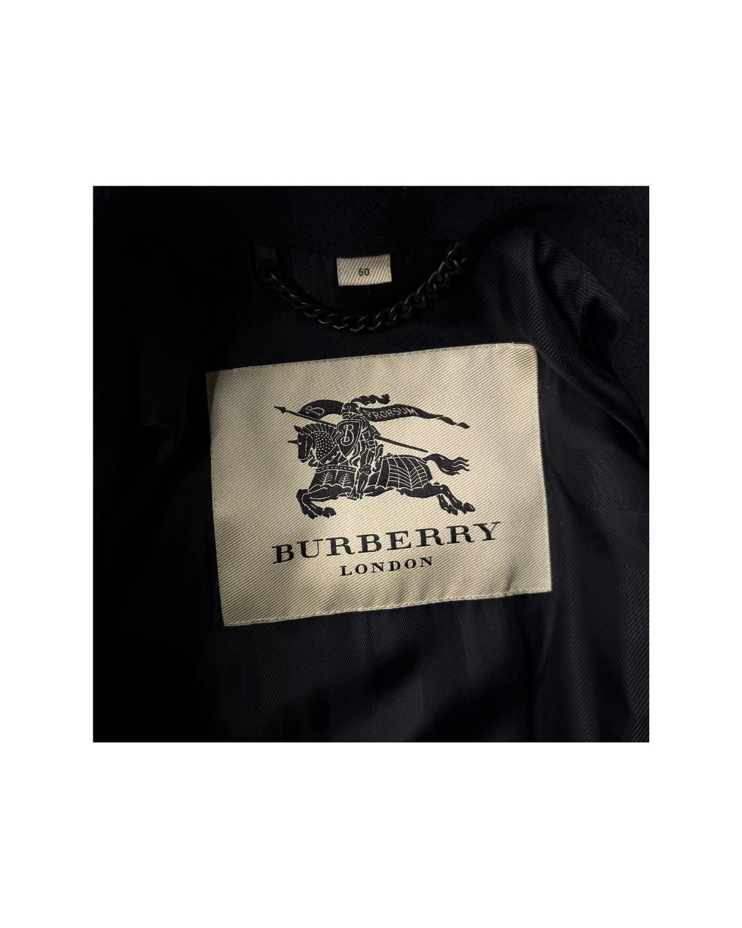 Burberry London Wool Double-Breasted Coat Black Size 50