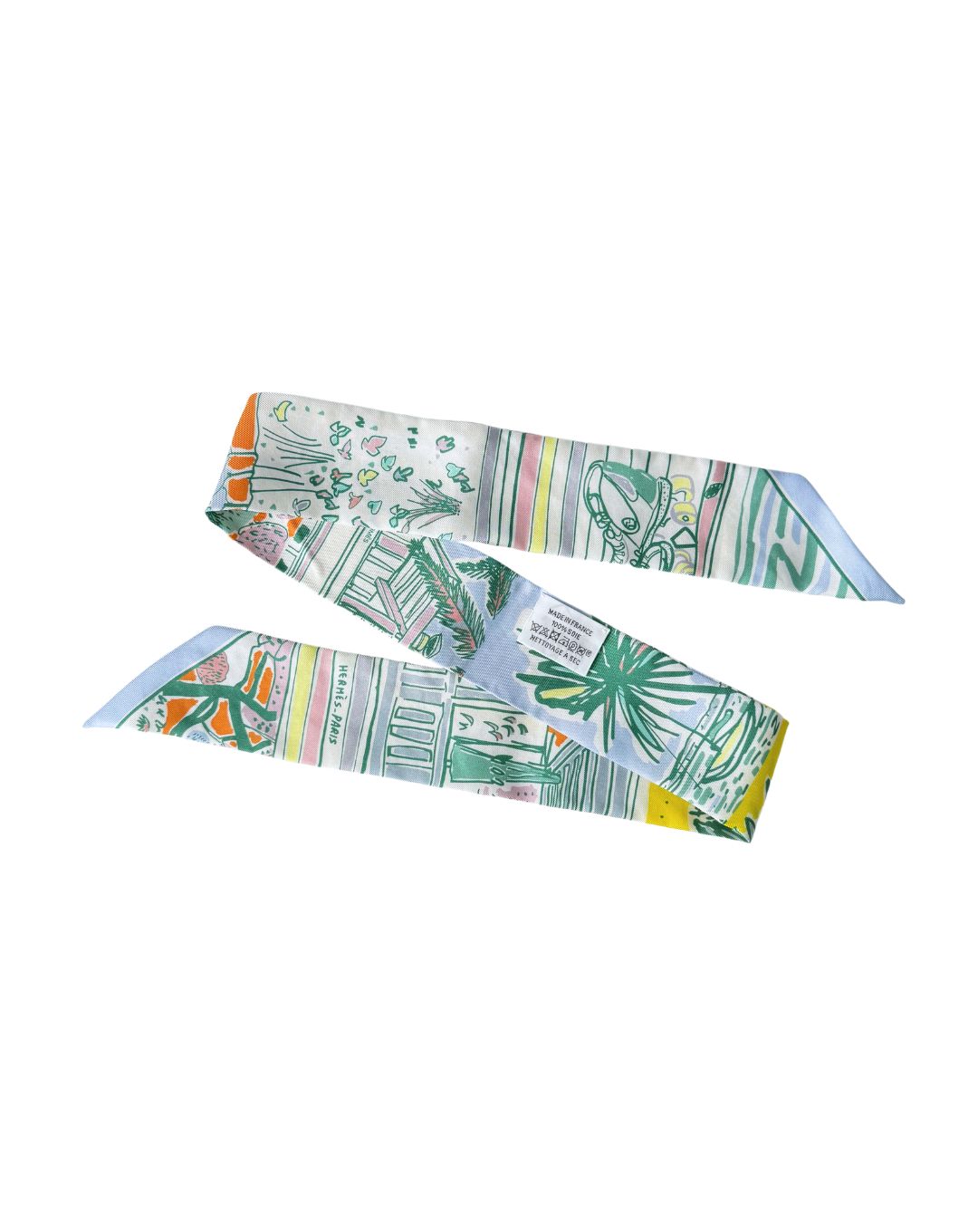 Hermès Rayures d'Été Multicolour Silk Twilly Scarf