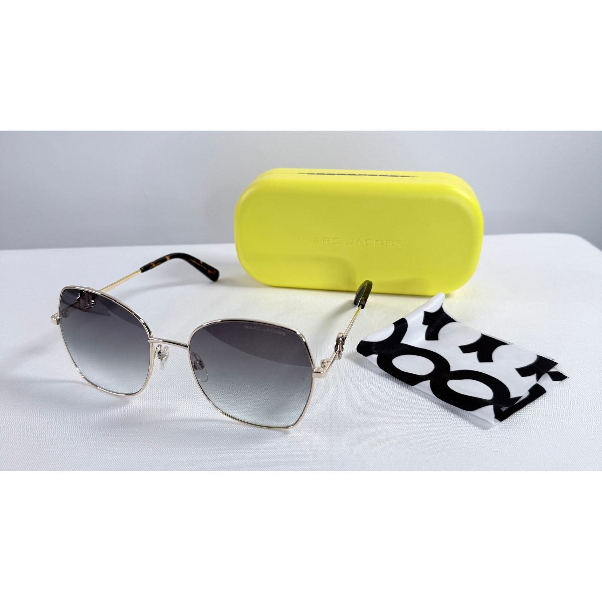 Marc Jacobs MARC Gold Metal Grey Gradient Sunglasses