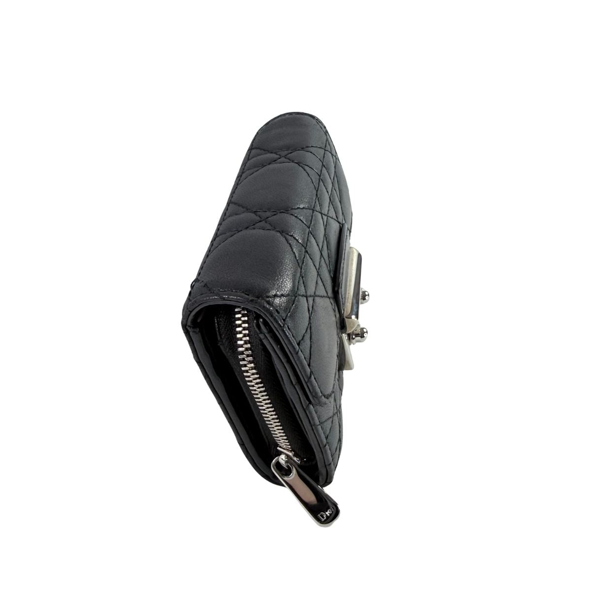 Christian Dior Cannage Lambskin Black Wallet