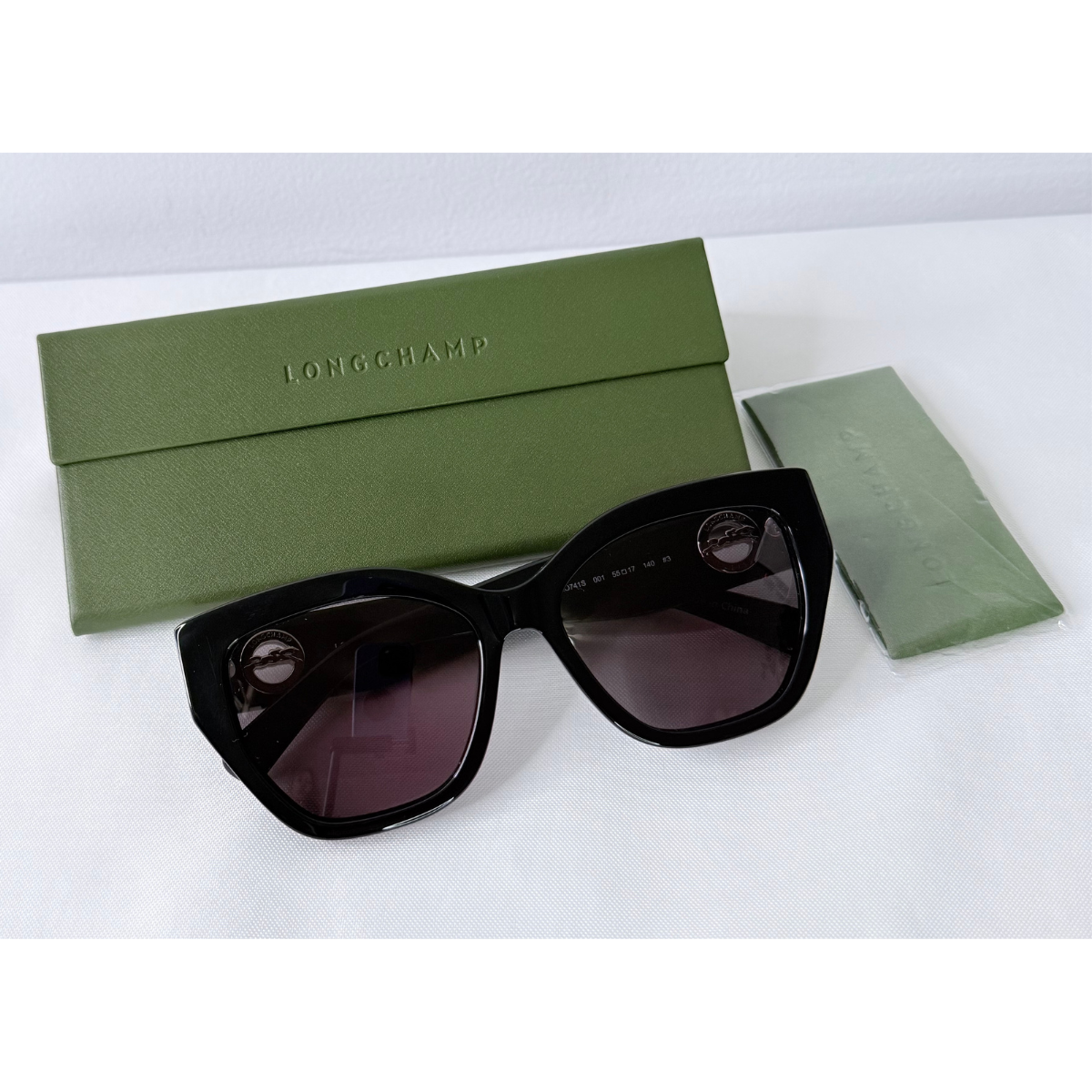 Longchamp LO741S Black Acetate Butterfly Sunglasses