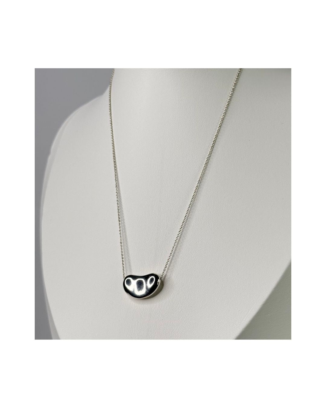 Tiffany & Co. Elsa Peretti Bean 18mm Sterling Silver Necklace
