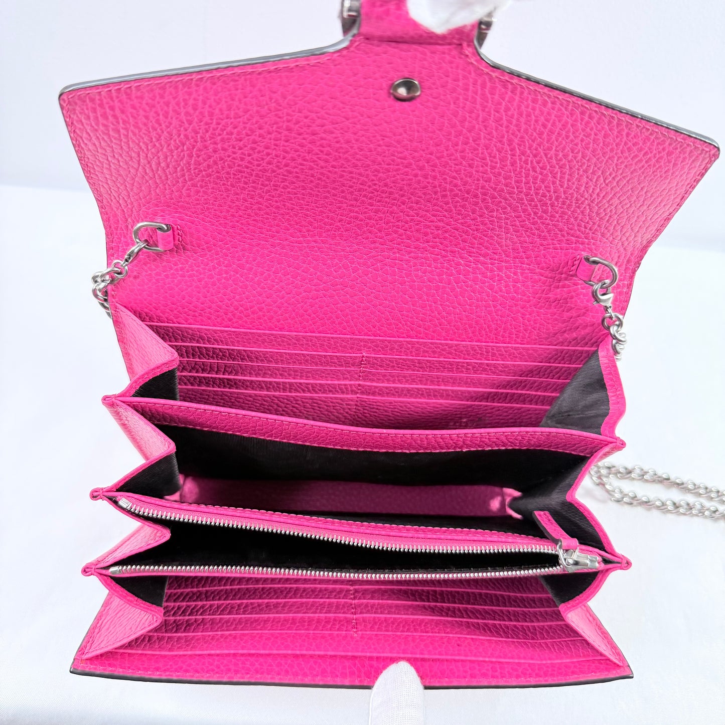 Gucci Dionysus Chain Wallet Pink Leather Shoulder Bag