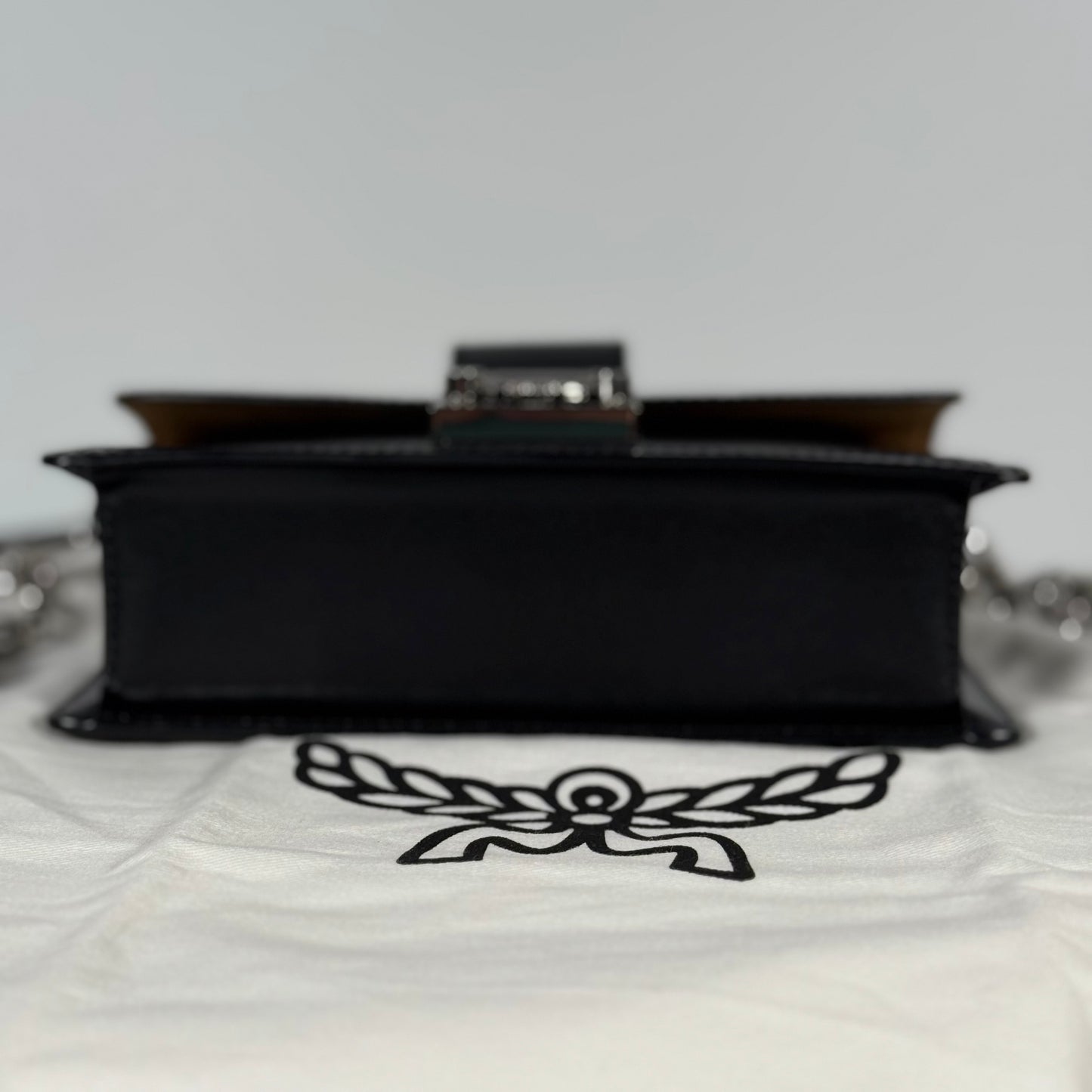 MCM Black Leather Crossbody Bag Shoulder Bag, Rare and Hard to Find