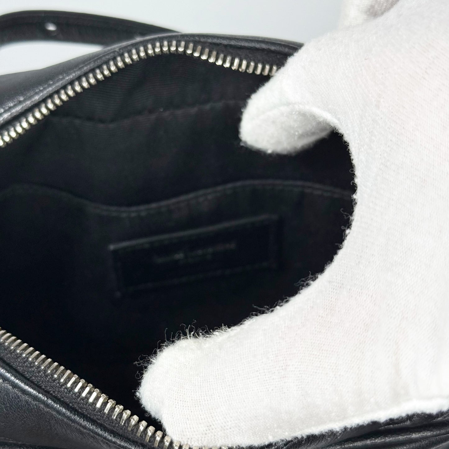 Yves Saint Laurent Black Leather Belt Bag Crossbody Bag, Rare and Hard to Find