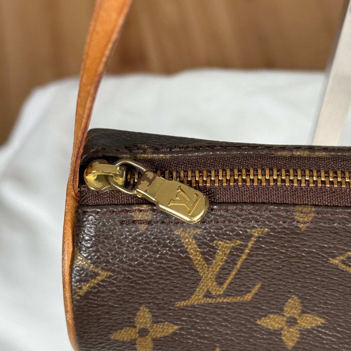 Louis Vuitton Monogram Mini Pouch for Papillon Bag Brown