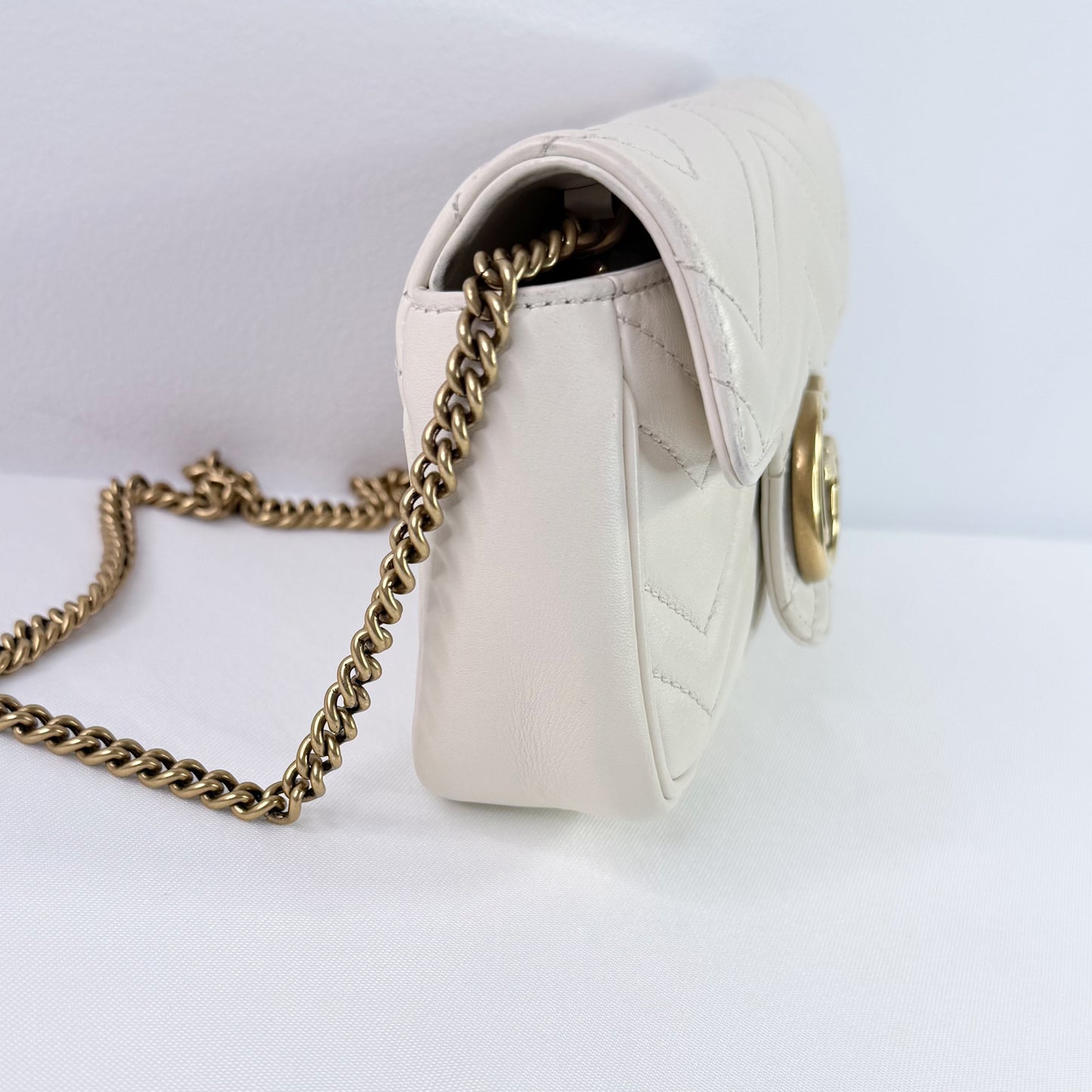GUCCI GG Marmont Mini Quilted Leather Crossbody Bag