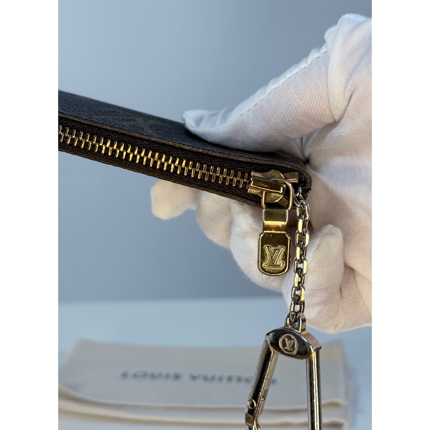 Louis Vuitton Monogram Key Pouch Vintage with Dust Bag