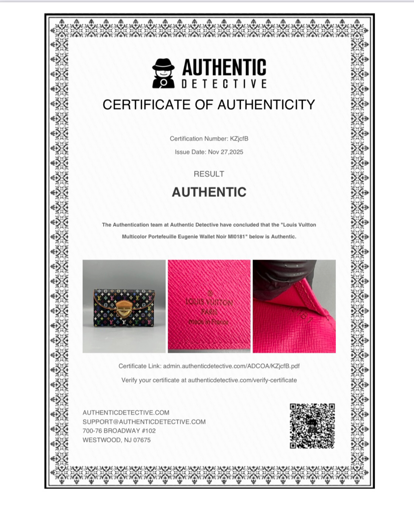 Louis Vuitton Multicolor Monogram Eugenie Wallet