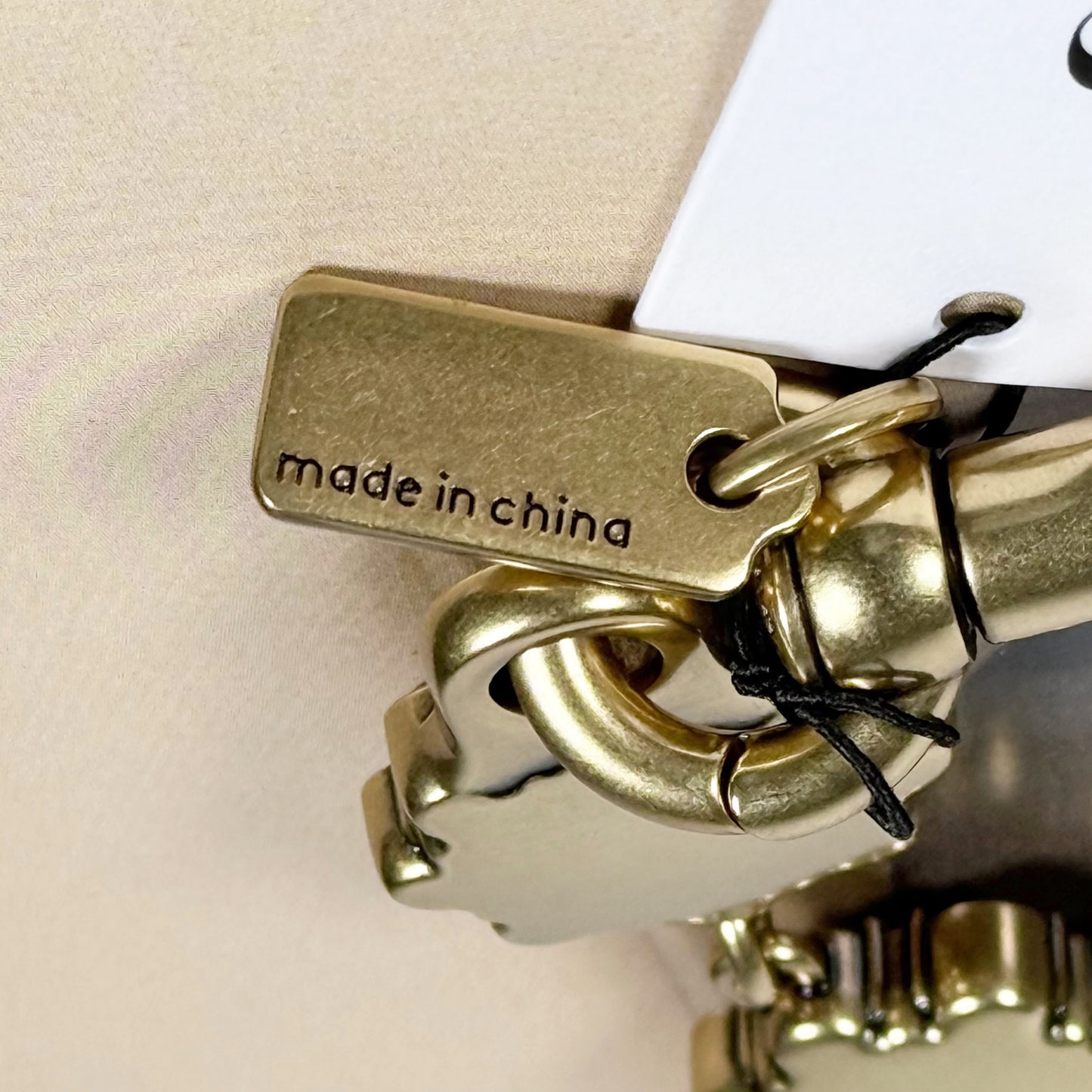 Coach Short Jewelry Chain Strap Brass/Yellow Multi CAU47 NWT