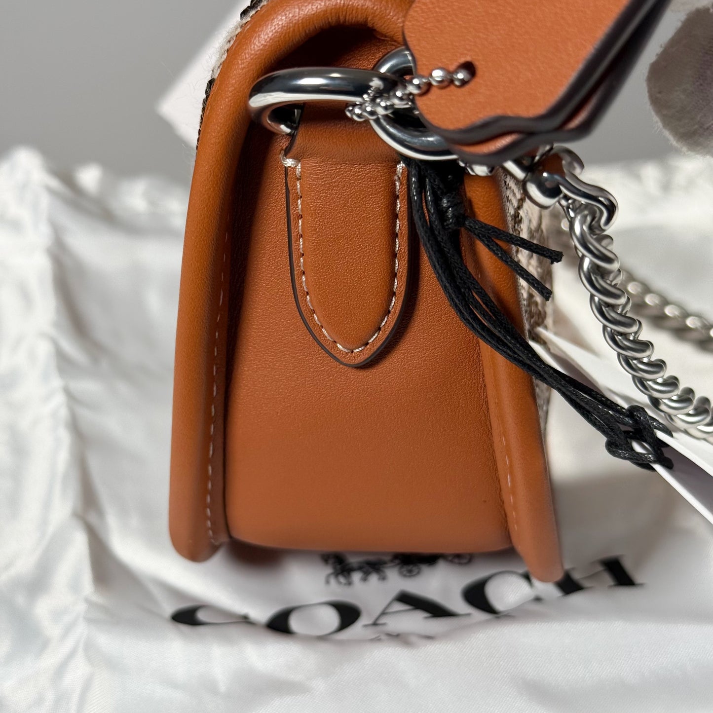 Coach Swinger 20 Crystal Bag In Burnished Amber Signature Jacquard CW568 NWT