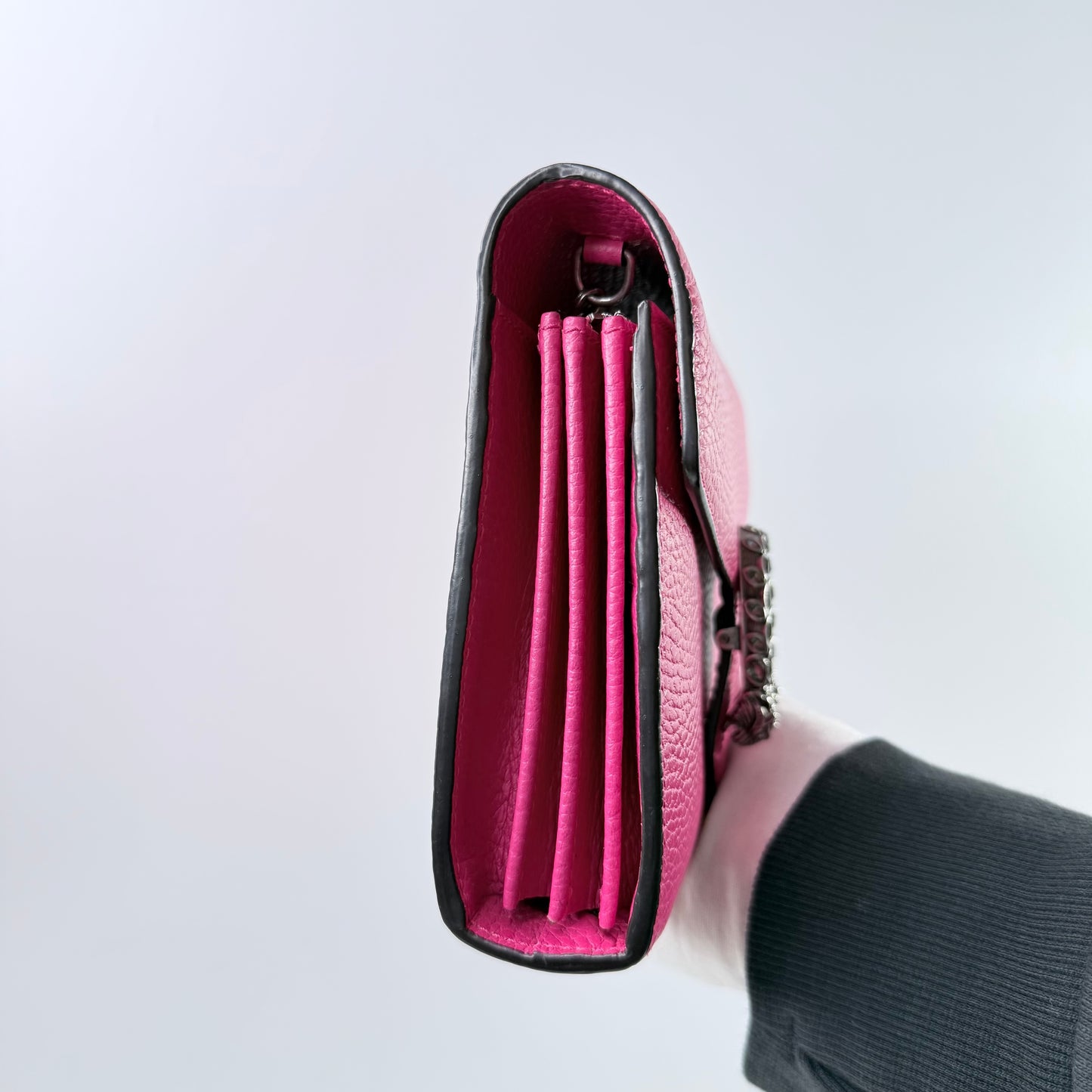 Gucci Dionysus Chain Wallet Pink Leather Shoulder Bag