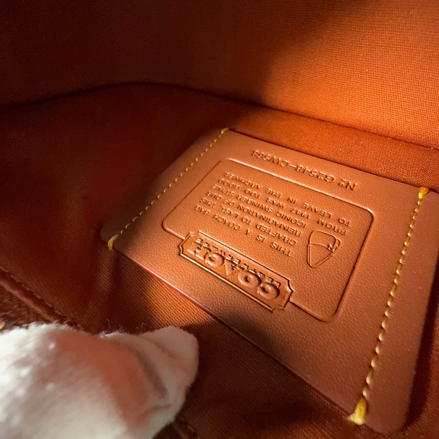 Coach Swinger 20 Crystal Bag In Burnished Amber Signature Jacquard CW568 NWT