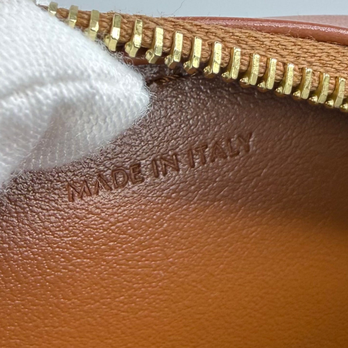 Celine Mini Triomphe Oval Crossbody Bag Tan Smooth Calfskin Leather Cuir
