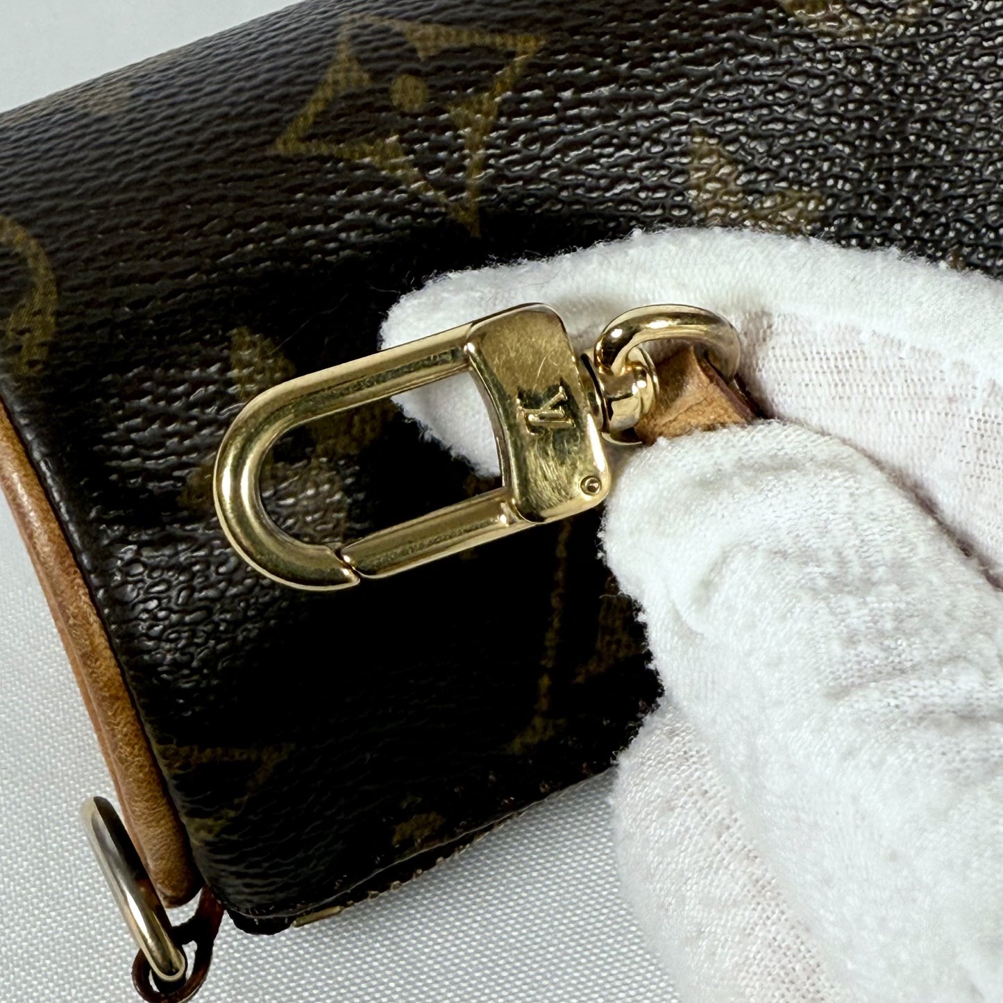 Louis Vuitton Monogram Mini Pouch for Papillon Bag Brown