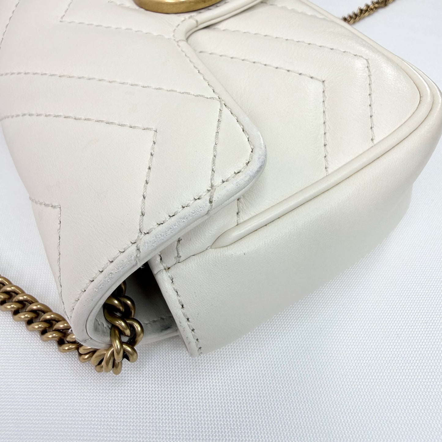 GUCCI GG Marmont Mini Quilted Leather Crossbody Bag