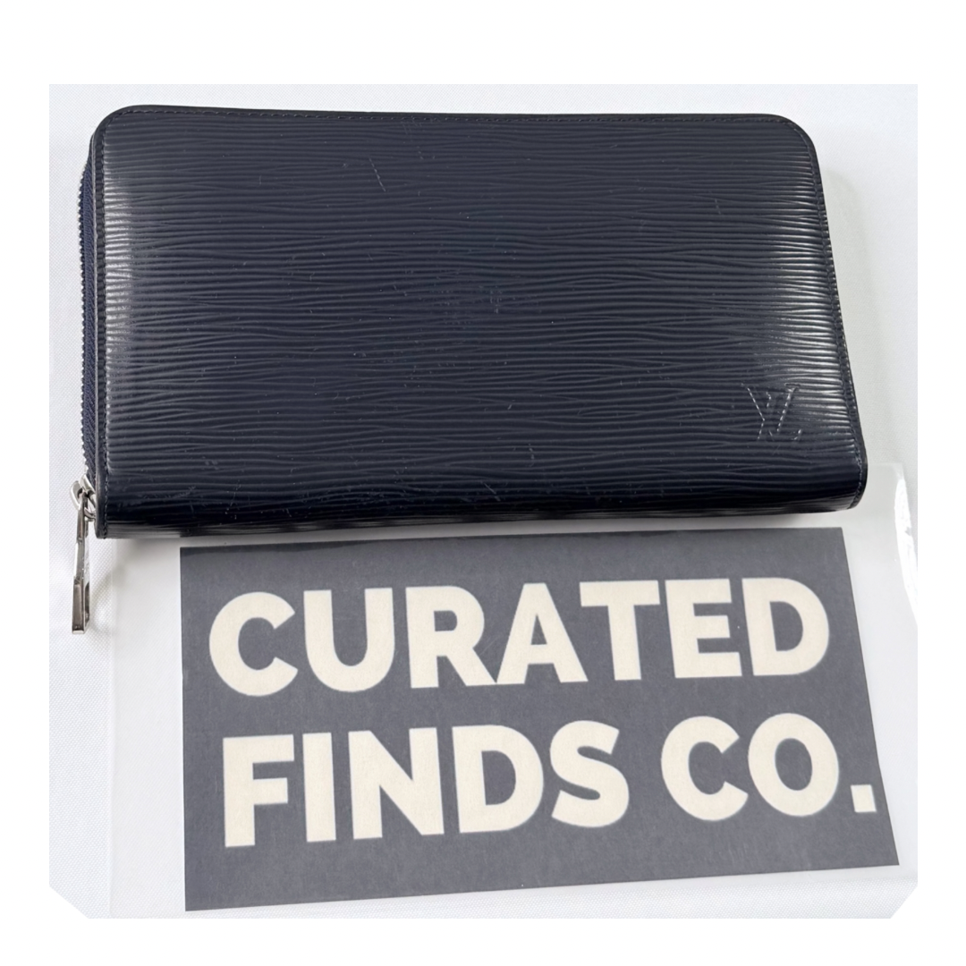 Louis Vuitton Zippy Wallet Epi Leather Navy Organizer