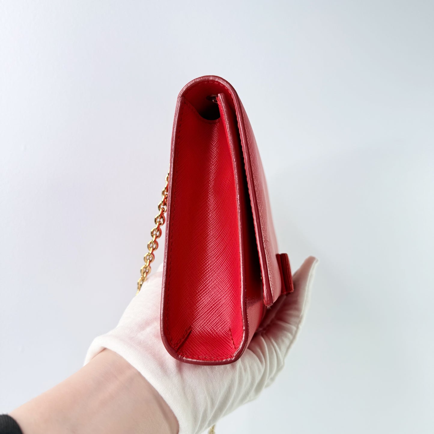 Salvatore Ferragamo Vara Bow Red Saffiano Leather Crossbody Bag