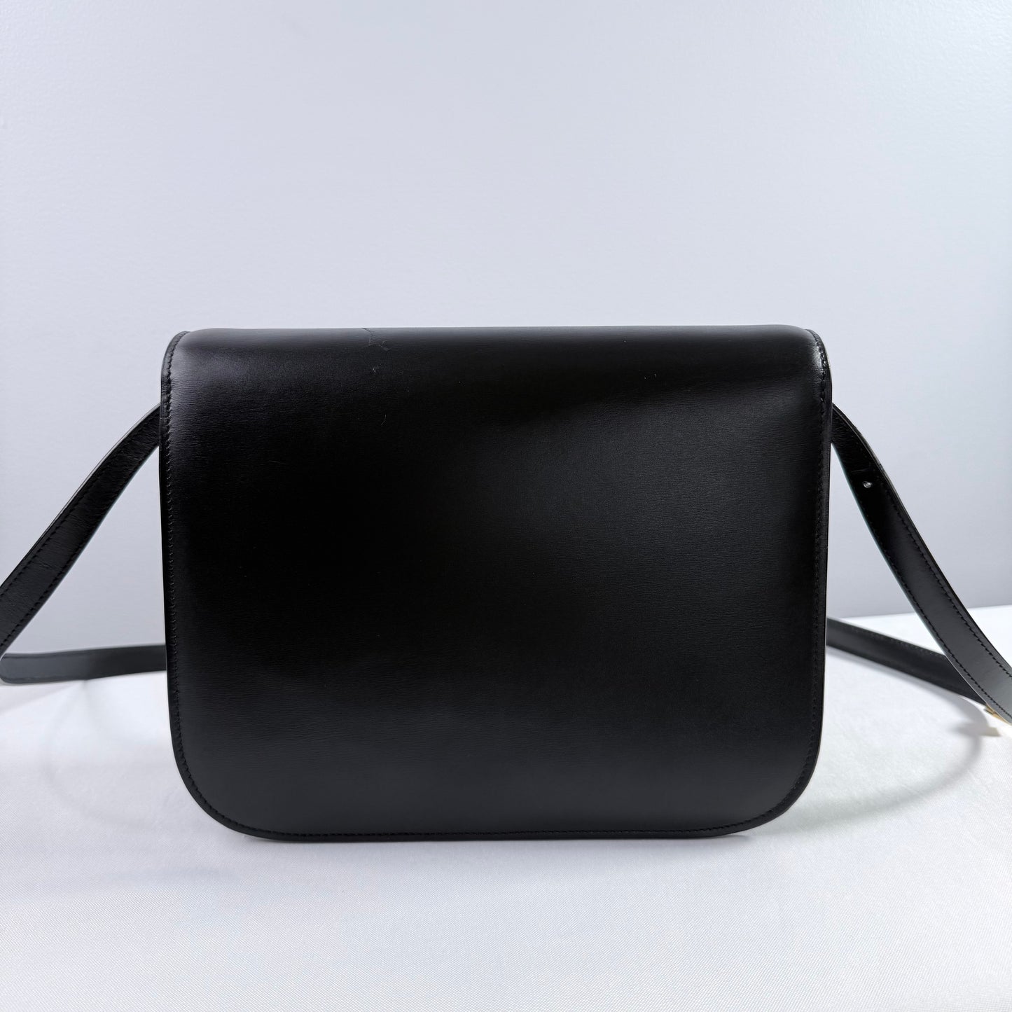Celine Classic Smooth Calfskin Black Medium Box Bag