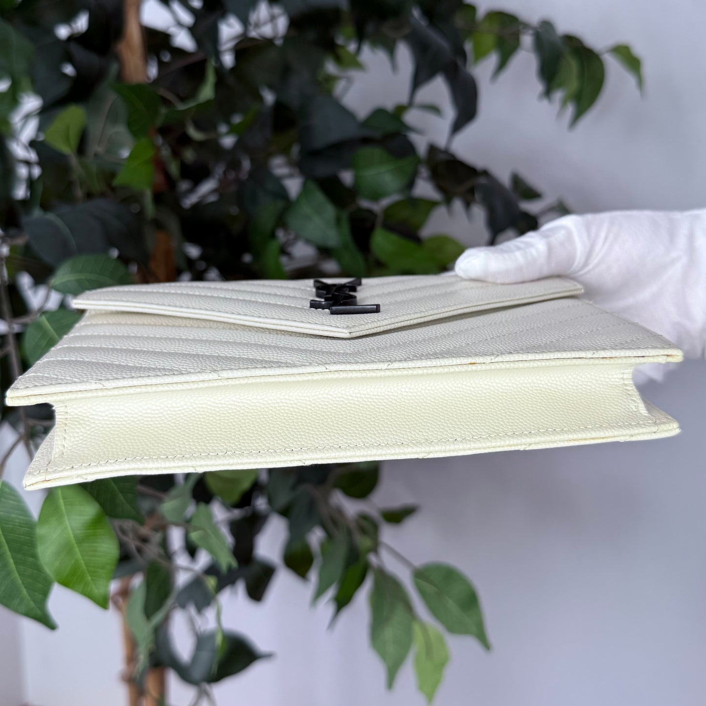 Saint Laurent Cassandre Envelope Chain Wallet